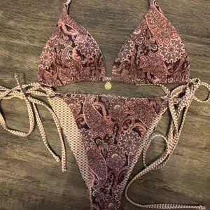 Paisley Print Bikini Set
